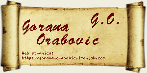 Gorana Orabović vizit kartica